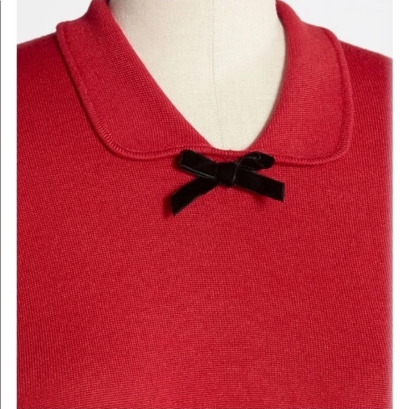 Modcloth x Collectif Bow For It Knit Sweater Red NWT - Picture 2 of 10